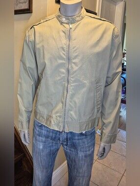 phB Men's Double Zipper  Olive Green Jacket